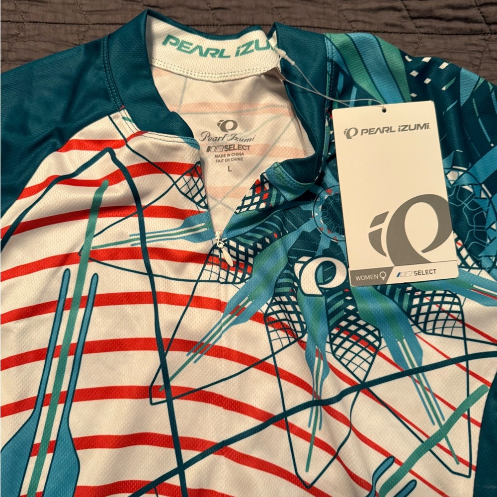 NWT Pearl Izumi Women’s L cycling jersey with pockets